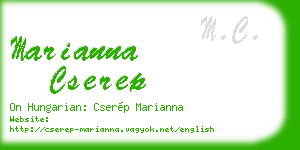 marianna cserep business card